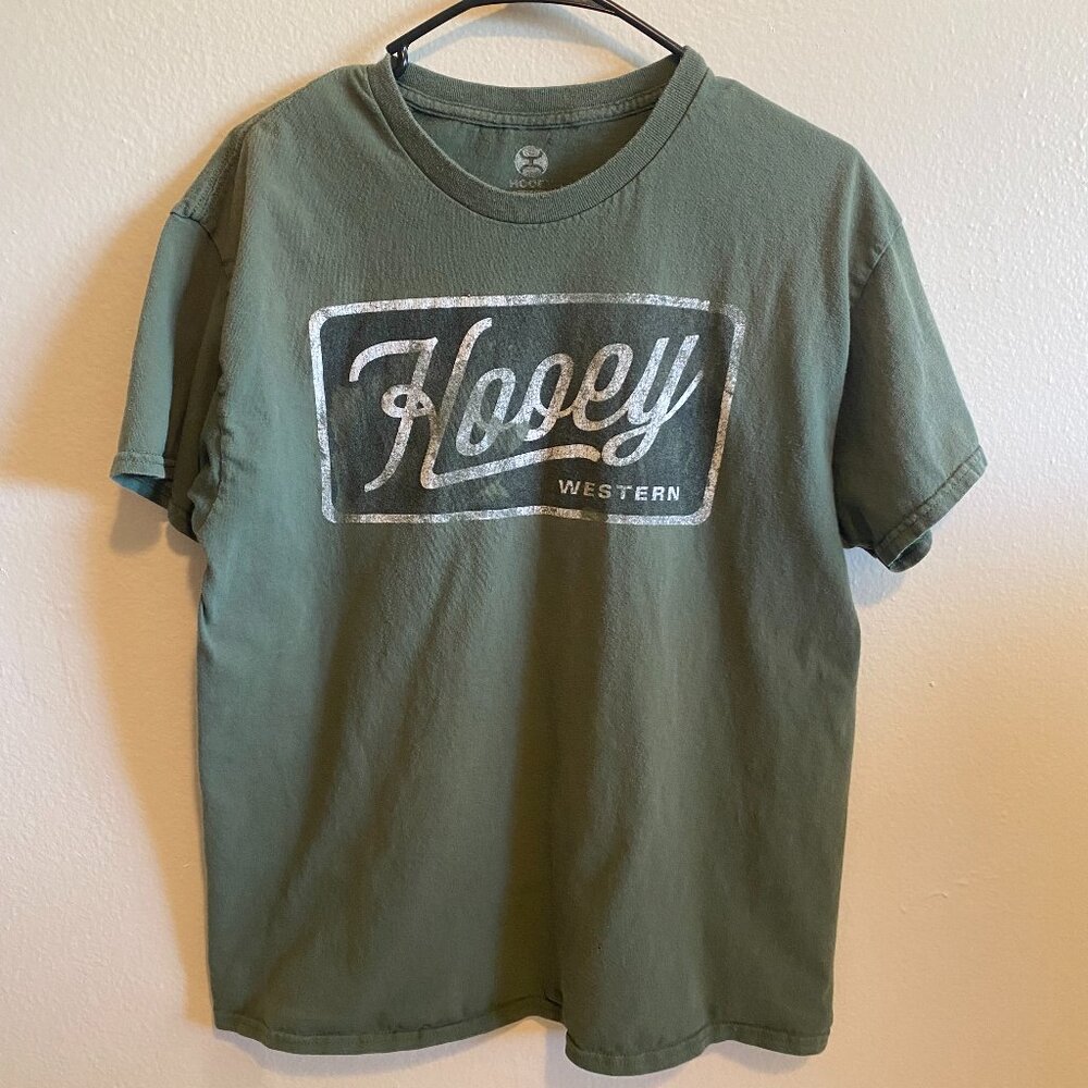 Hooey Western Green Tee Shirt Size L